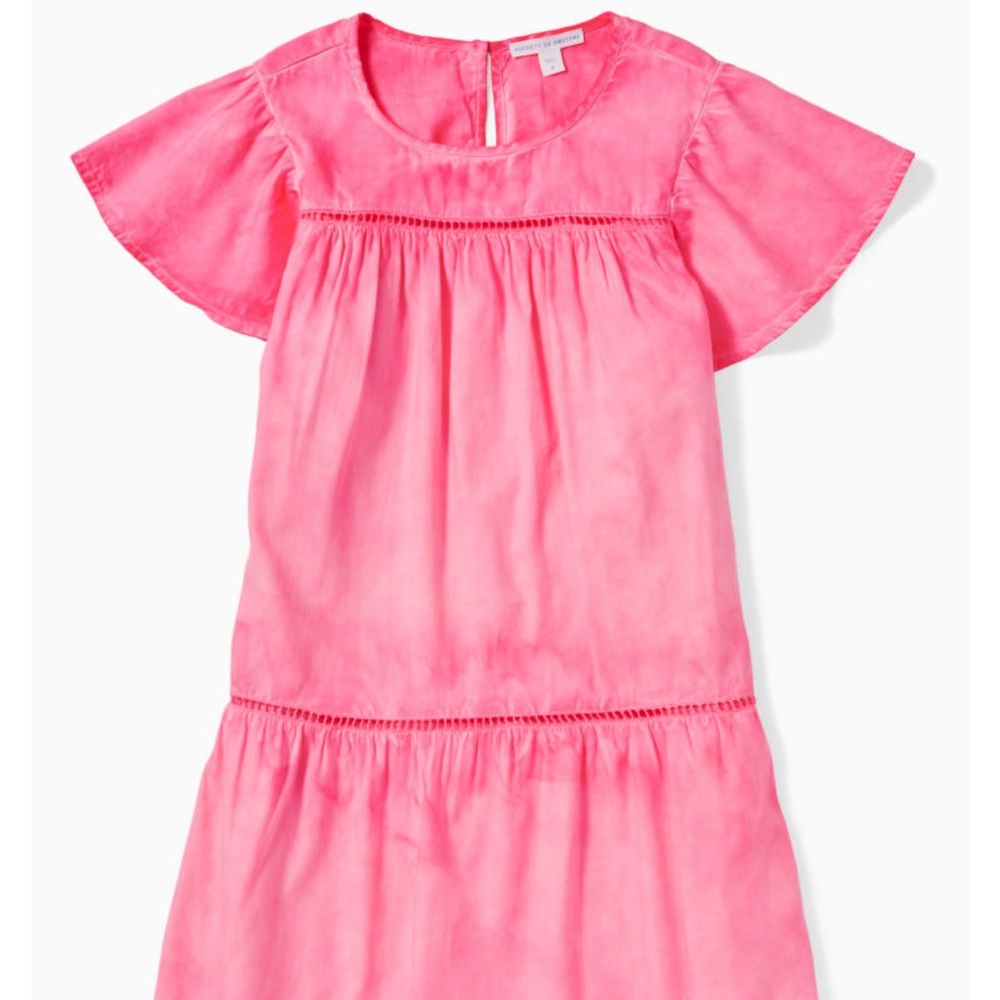 Rockets of Awesome size 8 pink flutter sleeve dress
